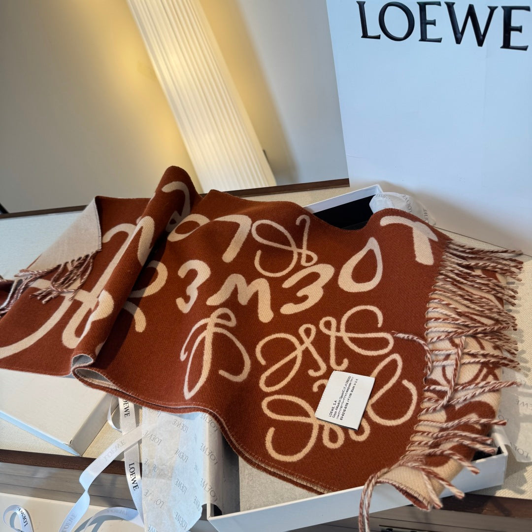LOEWE 25S SCARF 180 IN CASHMERE WOOL 861446