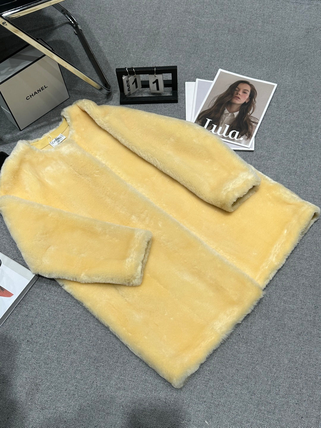 CHANEL 25S SHEEP FUR COAT 504