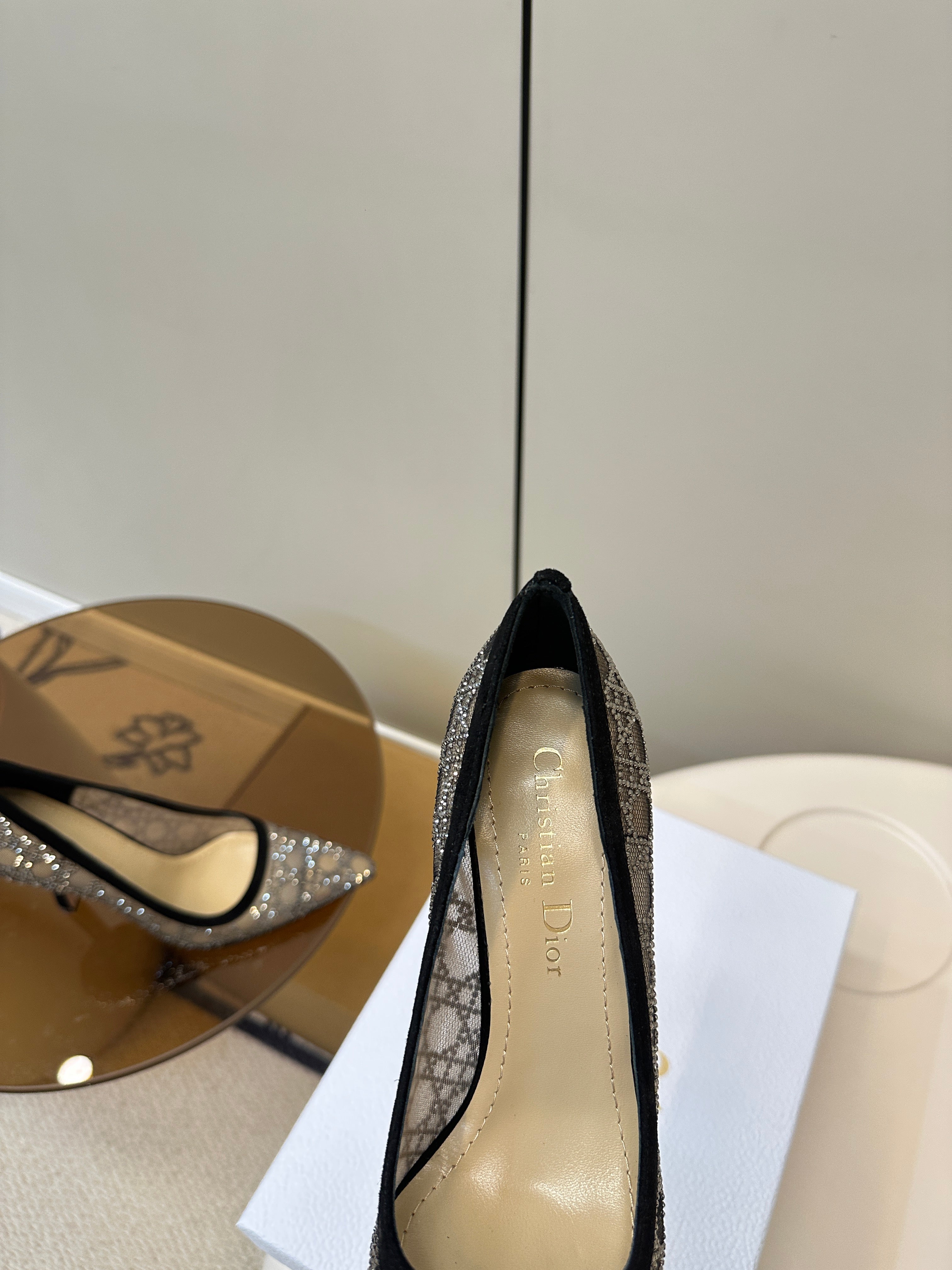 HIGH HEELS PUMP IN BLACK LAMB SUEDE 10 CM