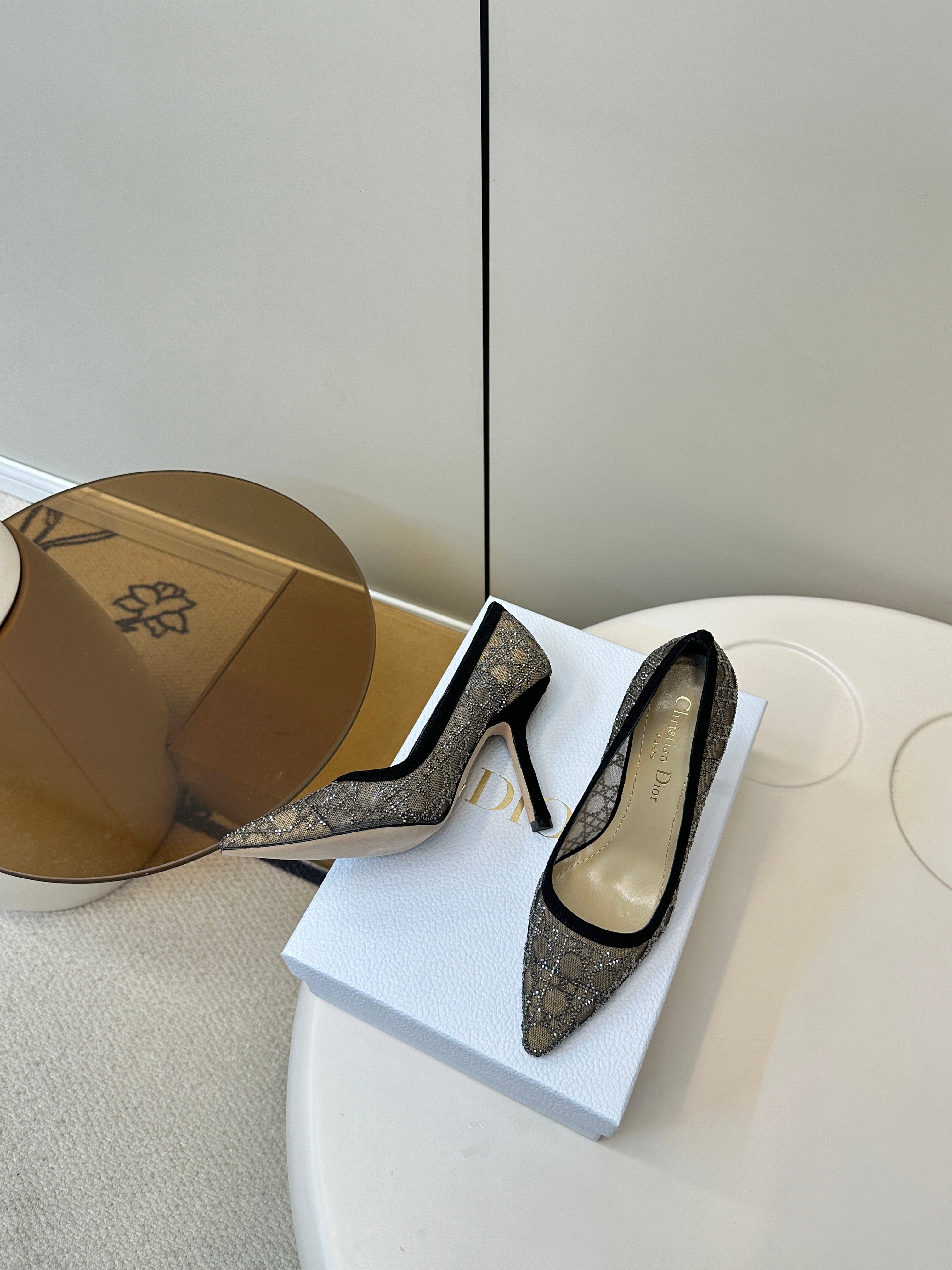 HIGH HEELS PUMP IN BLACK LAMB SUEDE 10 CM