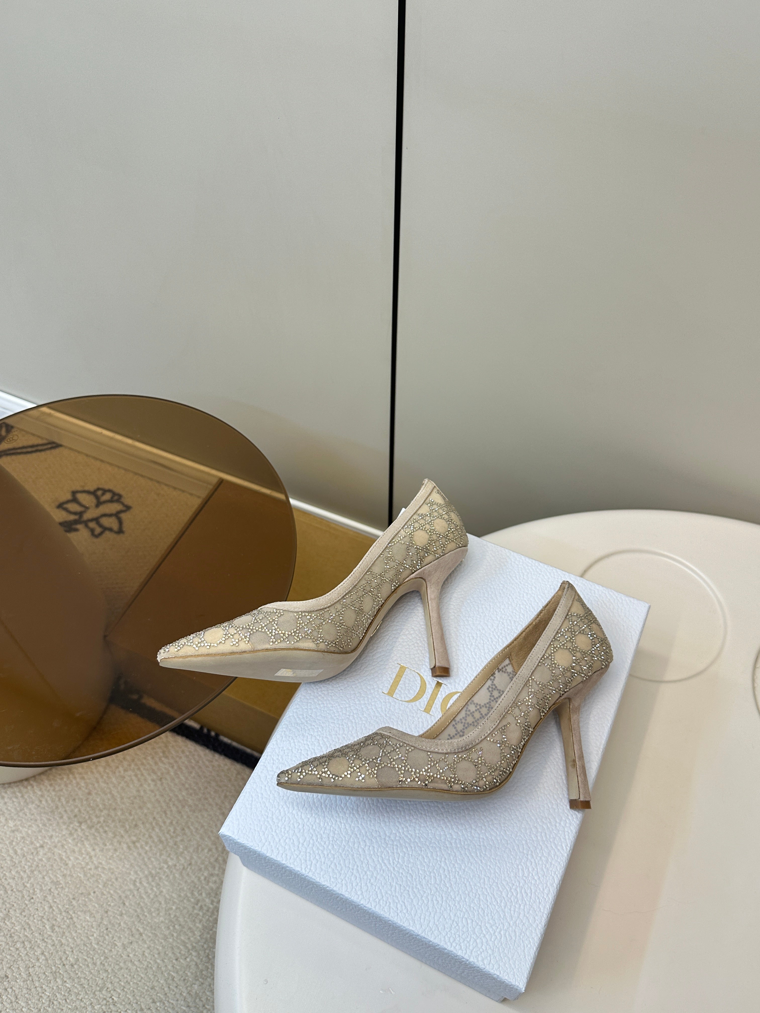 HIGH HEELS PUMP IN CAMEL BEIGE LAMB SUEDE 10 CM