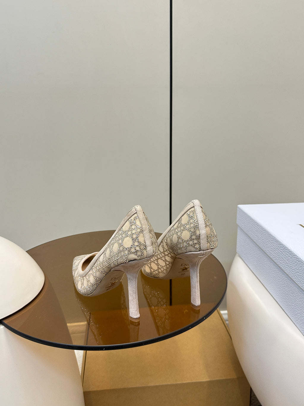 HIGH HEELS PUMP IN CAMEL BEIGE LAMB SUEDE 10 CM