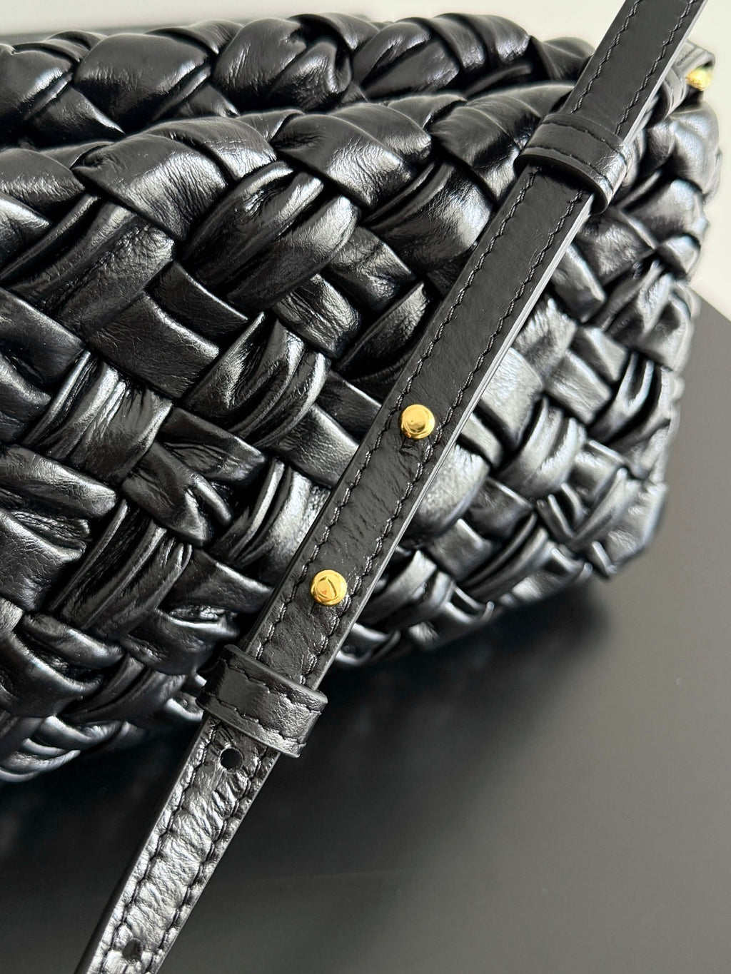 KELIMERO CHA-CHA CLUTCH 28.5 IN BLACK LAMBSKIN