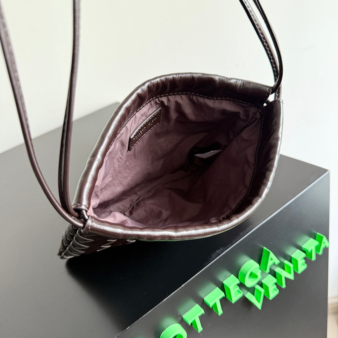 SMALL DUSTBAG 21 IN DARK BROWN LAMBSKIN