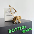 BOTTEGA VENETA 25S DAMEN ELEPHANT CHARM IN WARM GOLDENROD CALFSKIN