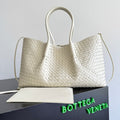BOTTEGA VENETA 25S PINACOTECA BAG 43 IN IVORY CALFSKIN