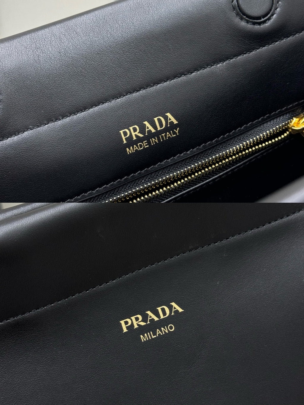 PRADA 25S ENCHAINE MINI BAG 22 IN BLACK CALFSKIN GOLD HARDWARE
