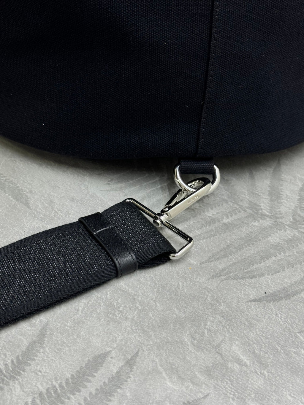 PRADA 25S DRAWSTRING BACKPACK 55 IN BLACK CANVAS LINEN SILVER HARDWARE