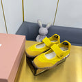 BALLERINAS SHOES IN YELLOW TYRE TECHNICAL FABRIC AND SUEDE