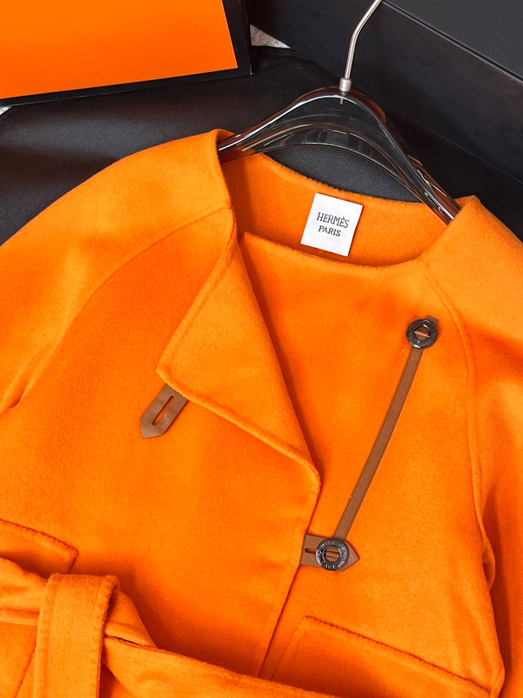 HERMES 25S SHORT CASHMERE COAT 241