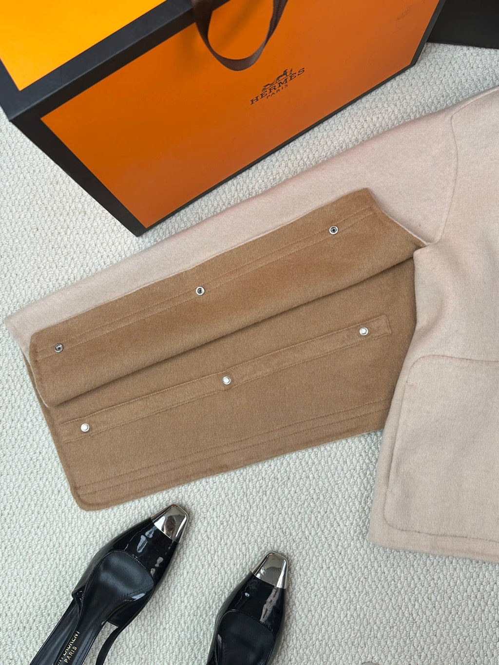 HERMES 25S LUXURY CASHMERE COAT 218