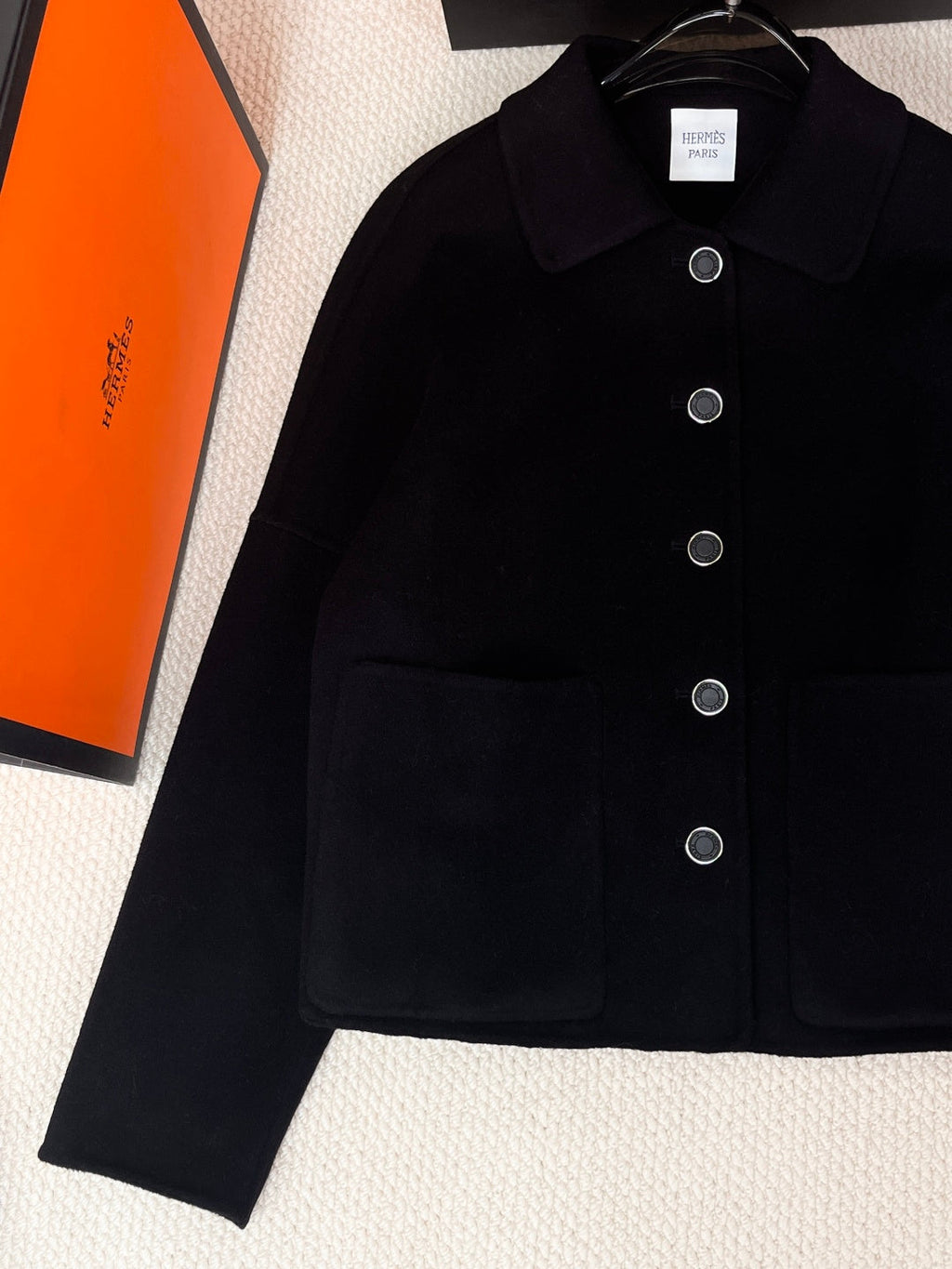 HERMES 25S SHORT CASHMERE COAT 211