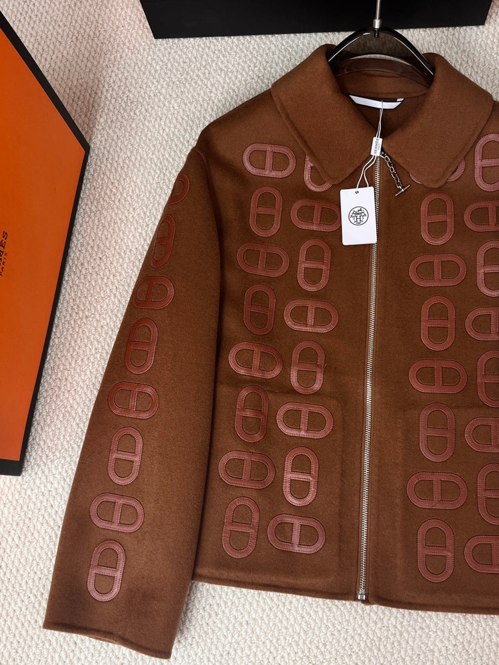 HERMES 25S SHORT PIG-NOSE COAT 202