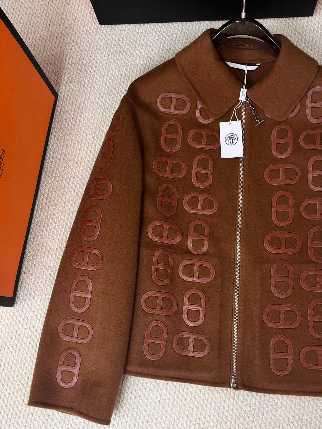 HERMES 25S SHORT PIG-NOSE COAT 202