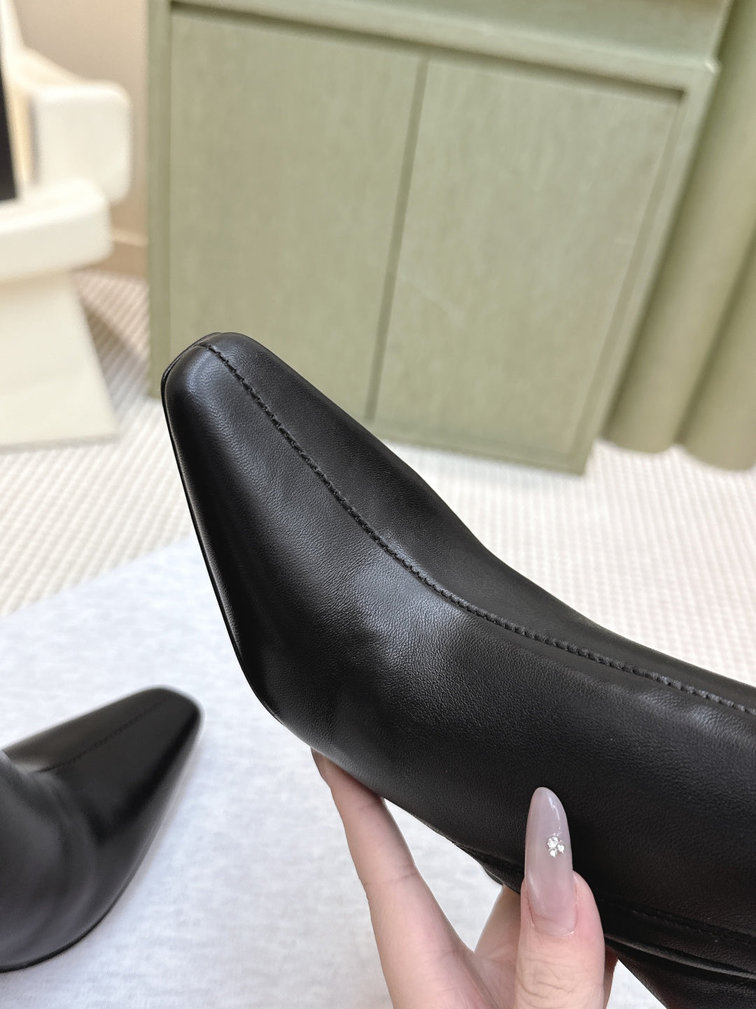 YSL 25S HEELED ANKLE BOOTS 75 MM IN BLACK LAMBSKIN