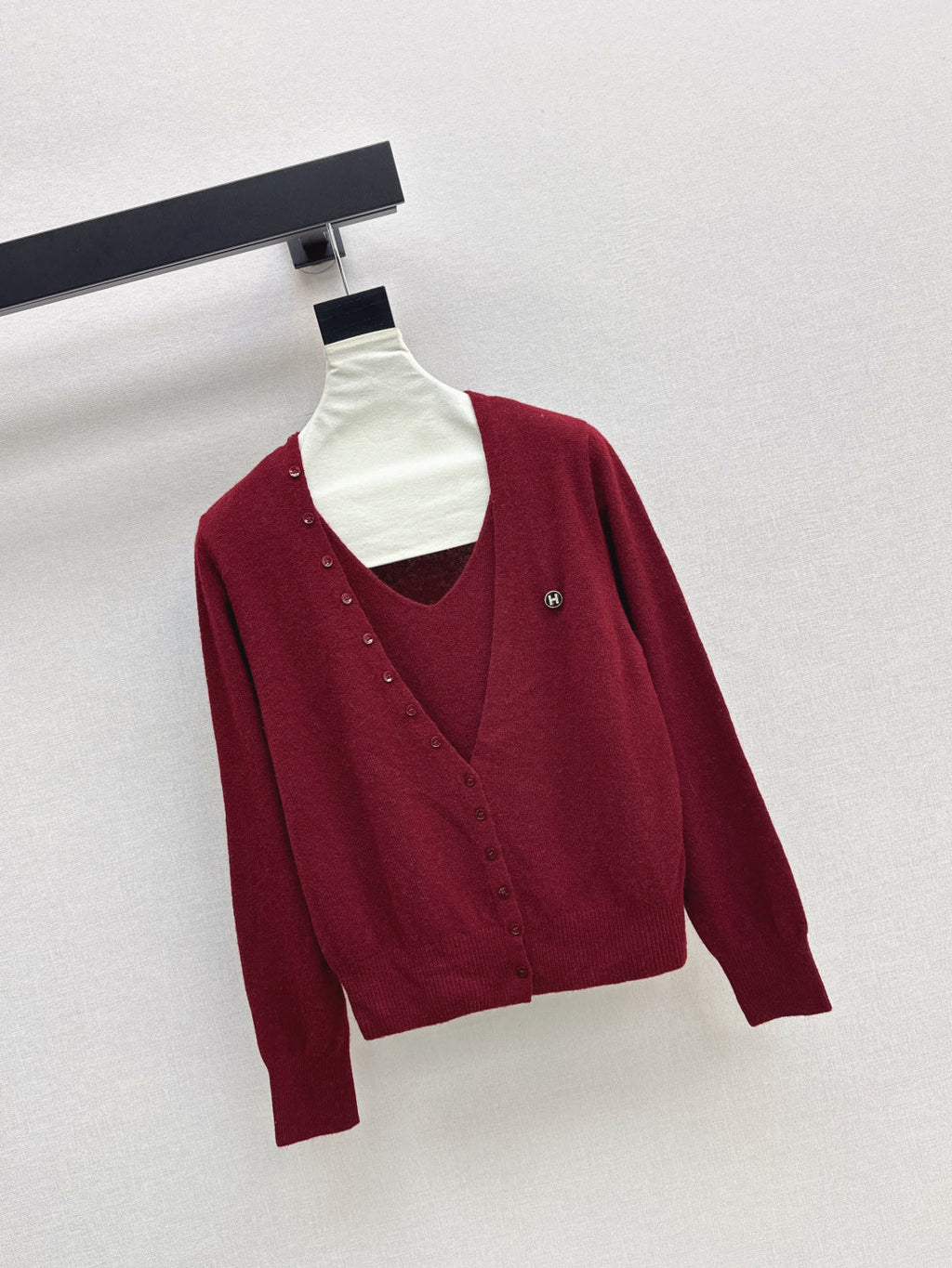 HERMES 25S V-NECK SWEATER 256