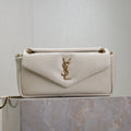 YSL 25S CALYPSO HANDBAG 26 IN IVORY LAMBSKIN GOLD HARDWRE