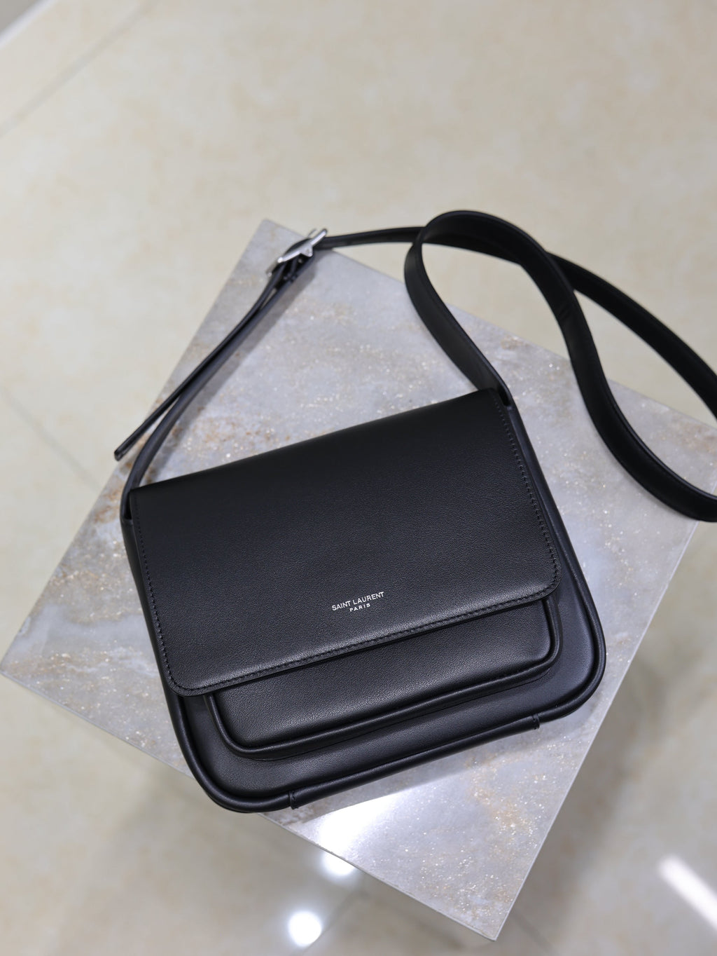 YSL 25S NIKI BABY 22 IN BLACK CALFSKIN