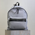 YSL 25S CITY BACKPACK 38 IN SLATE GRAY CANVAS AND CALFSKIN