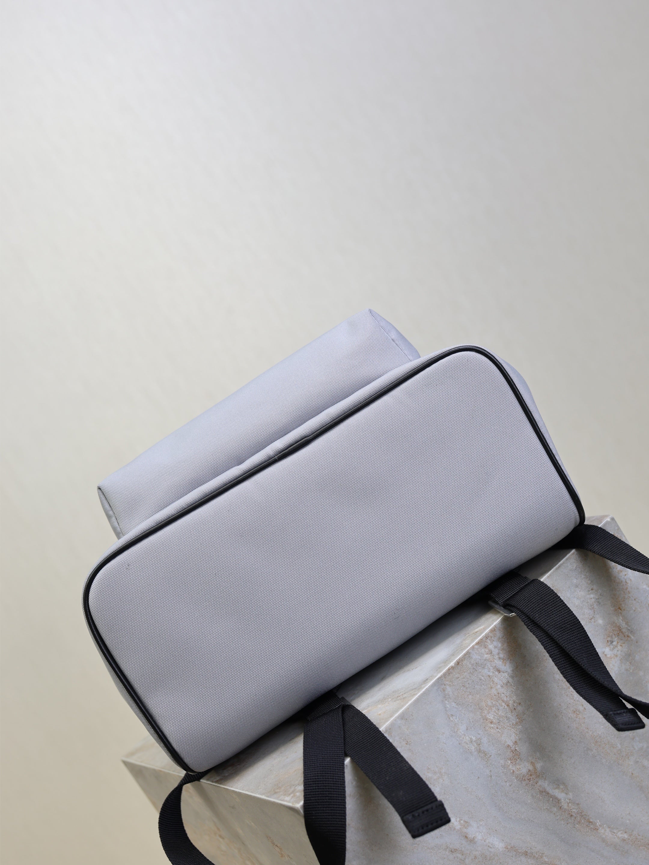 YSL 25S CITY BACKPACK 38 IN SLATE GRAY CANVAS AND CALFSKIN