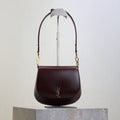 YSL 25S MINI VOLTAIRE 21 IN ROUGE CABERNET CALFSKIN SAINT LAURENT GOLD HARDWARE