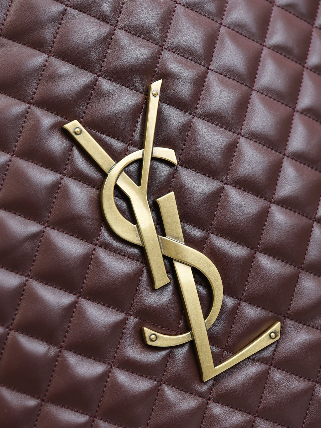 YSL 25S ICARE 27 IN ROUGE CABERNET QUILTED CALFSKIN GOLD HARDWRE