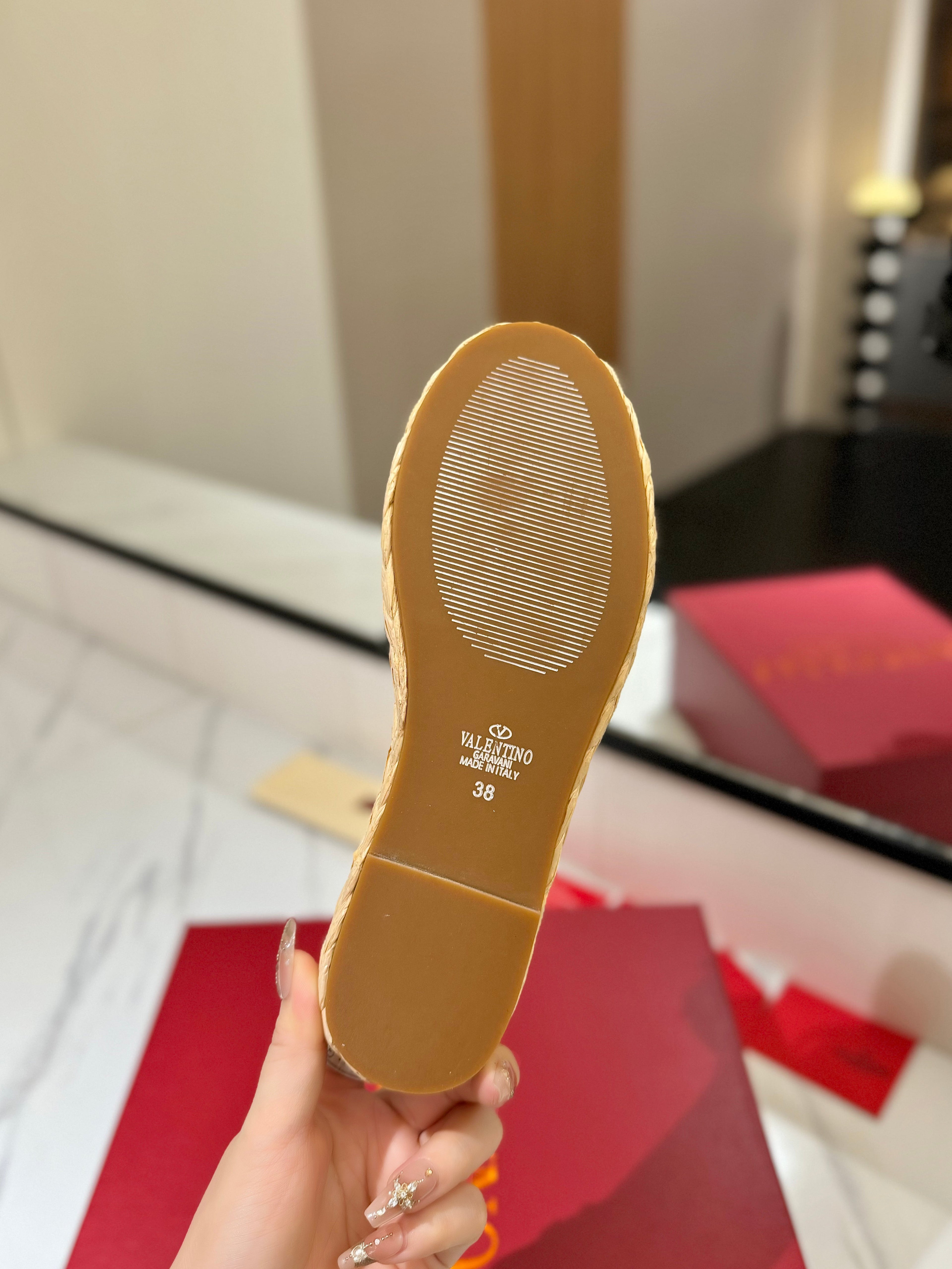 VLTN ESPADRILLE SLIDES 25S IN BLACK LAMBSKIN STYLE 11