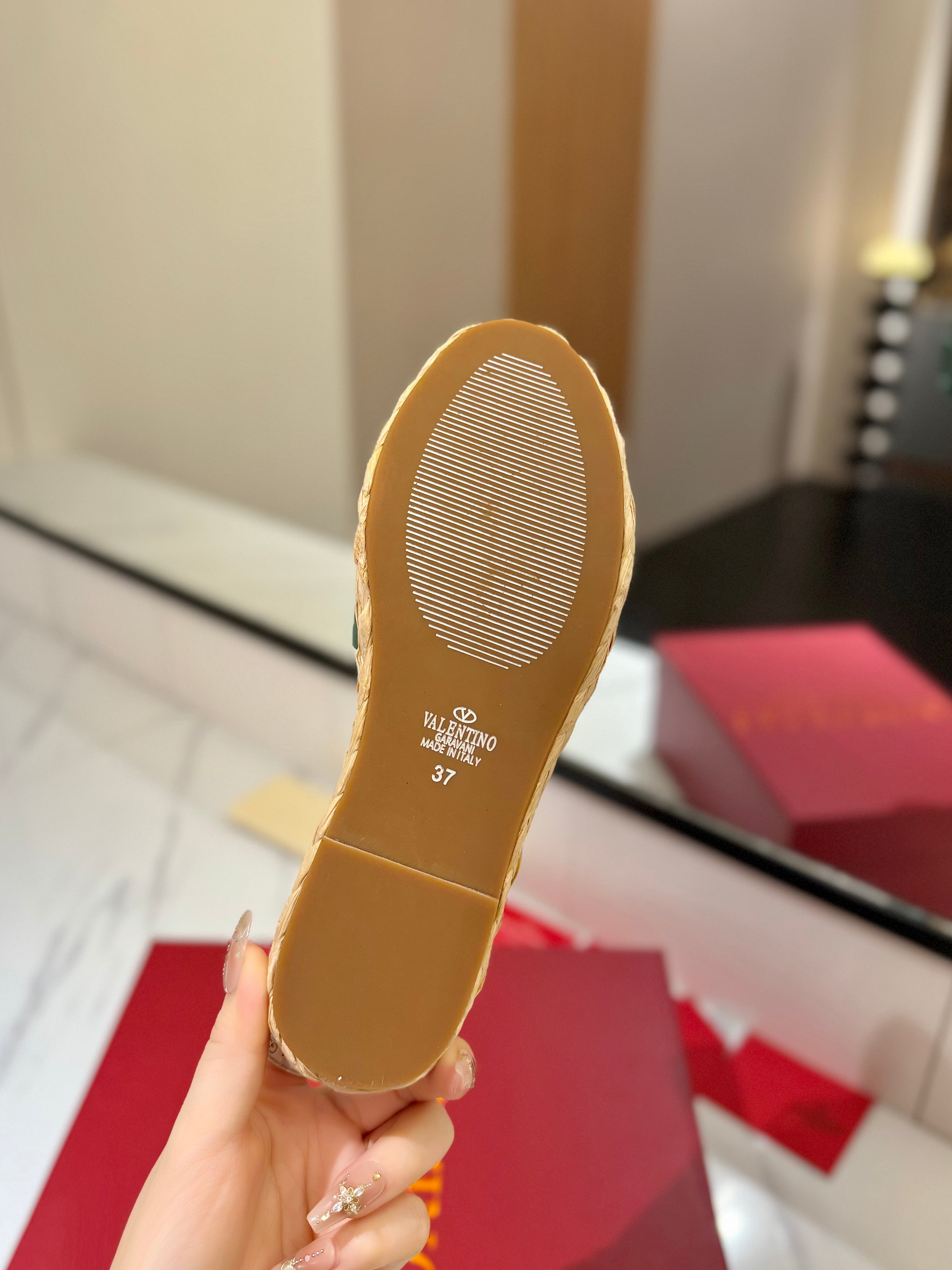 VLTN ESPADRILLE SLIDES 25S IN DARK GREEN LAMBSKIN STYLE 9