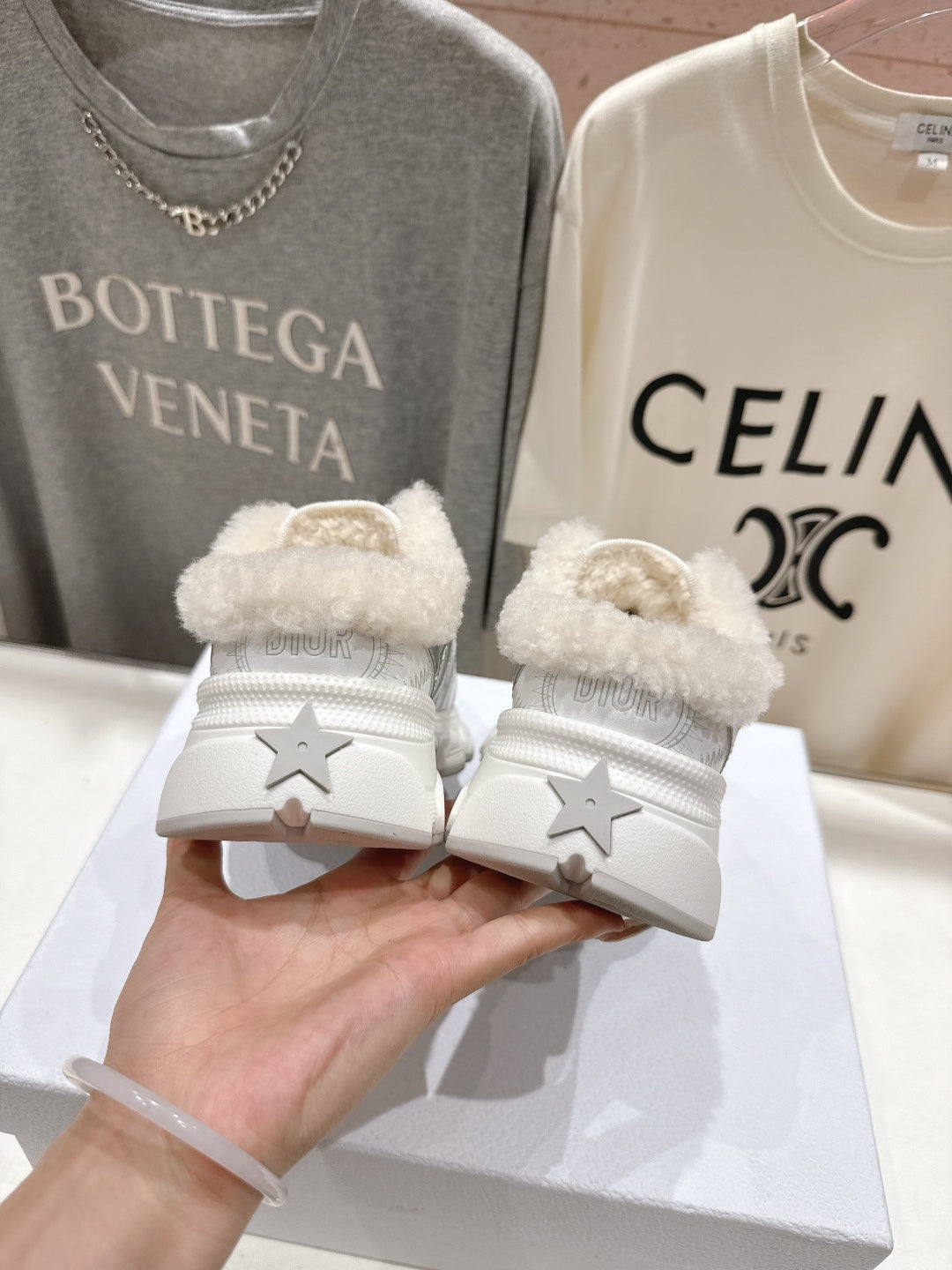 DIOR CHRONO SNEAKER 25S IN SILVER MIX WHITE LAMBSKIN AND MESH FABRIC STYLE 5