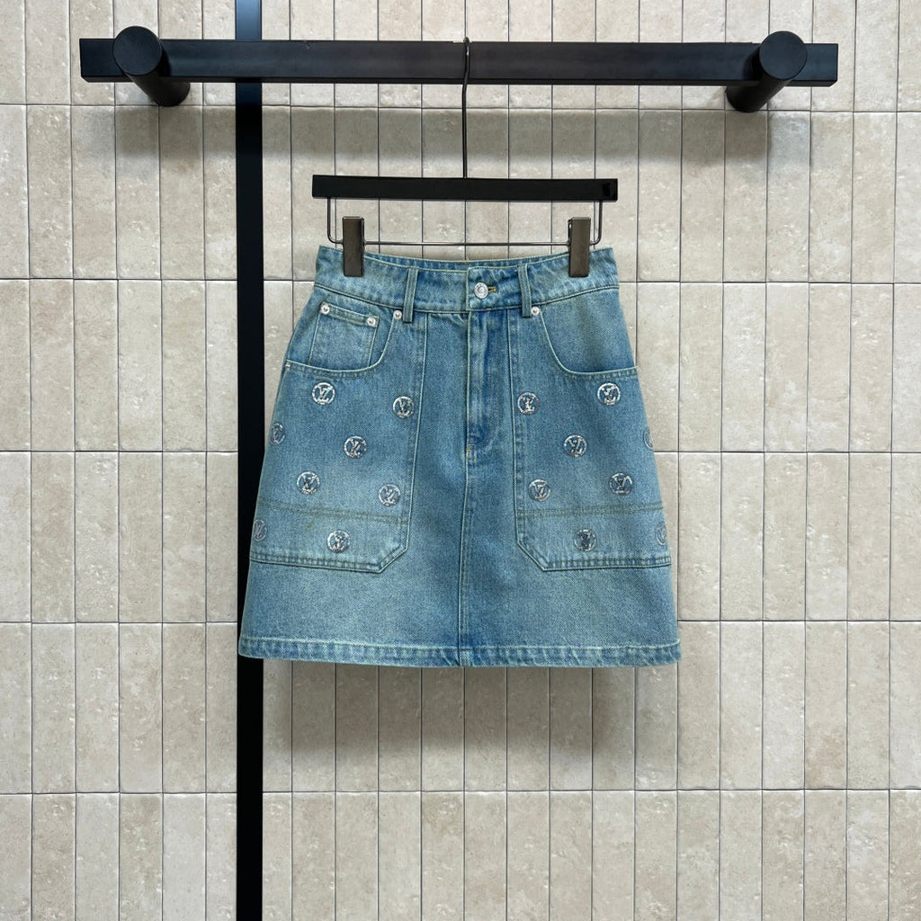 LV 25S DENIM MINI SKIRT 2877
