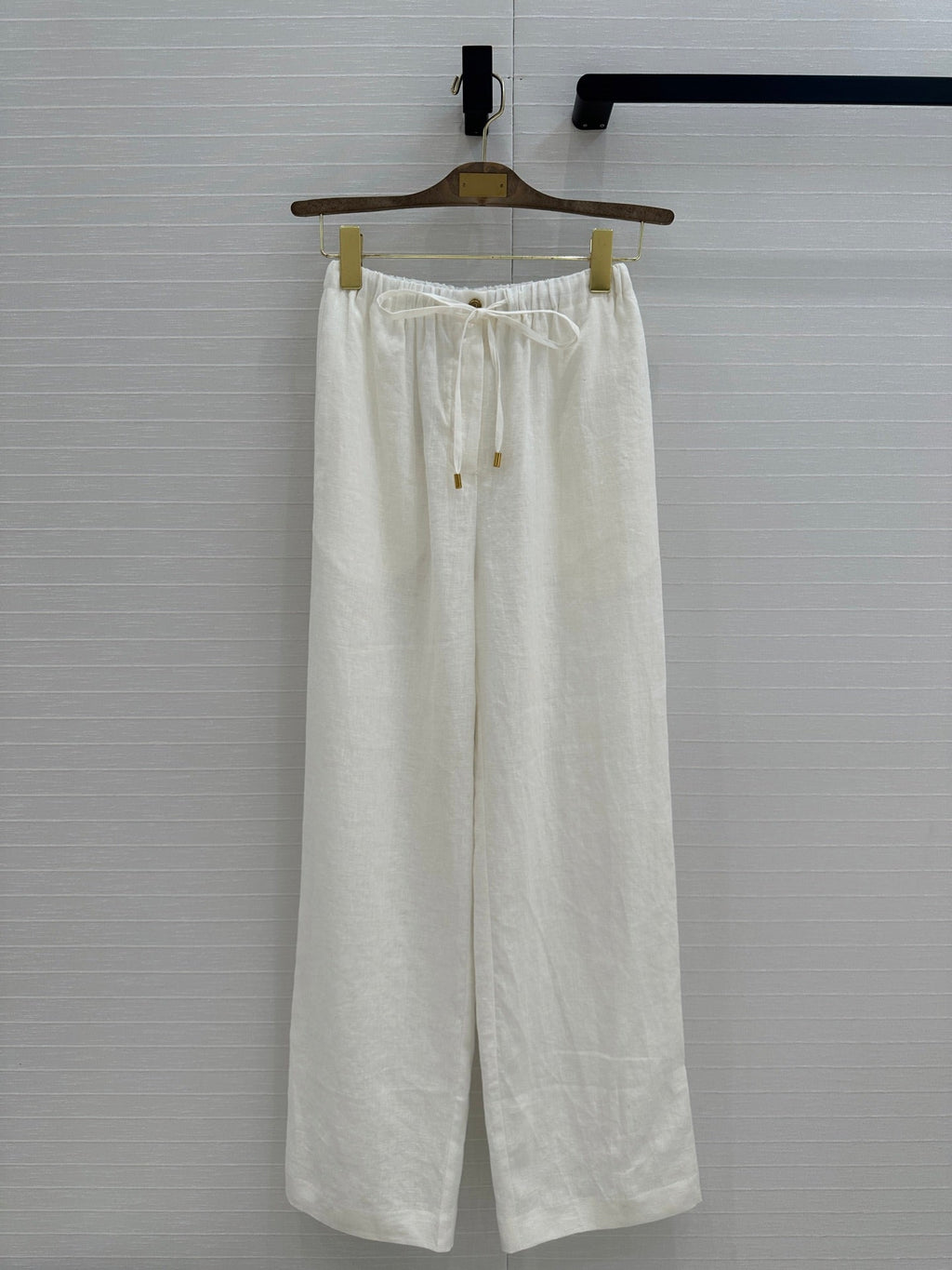 LP STRAIGHT-LEG LINEN PANTS IN WHITE