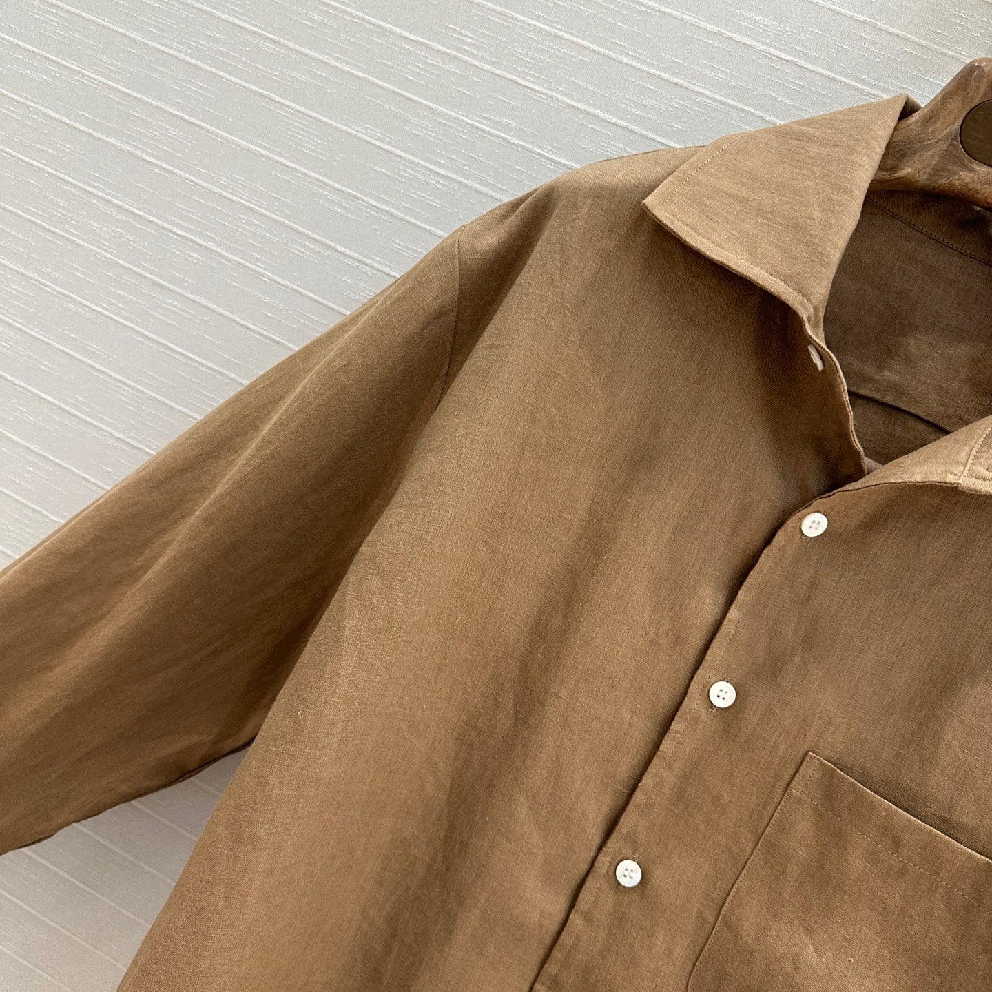 LP BROWN LINEN SHIRT 264294