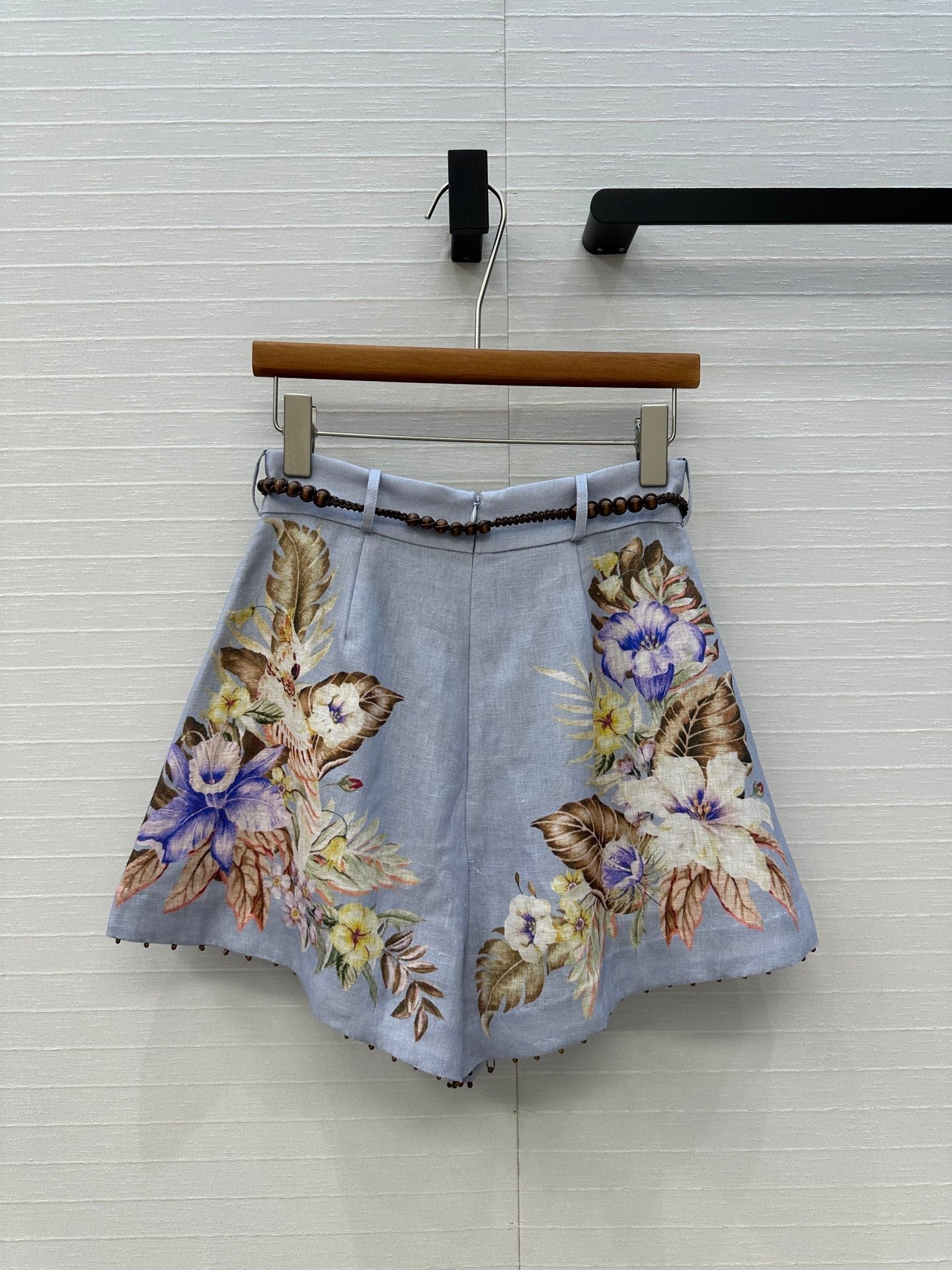 ZIMMER LAVENDER GRAY PATTERNED SHORTS 264427