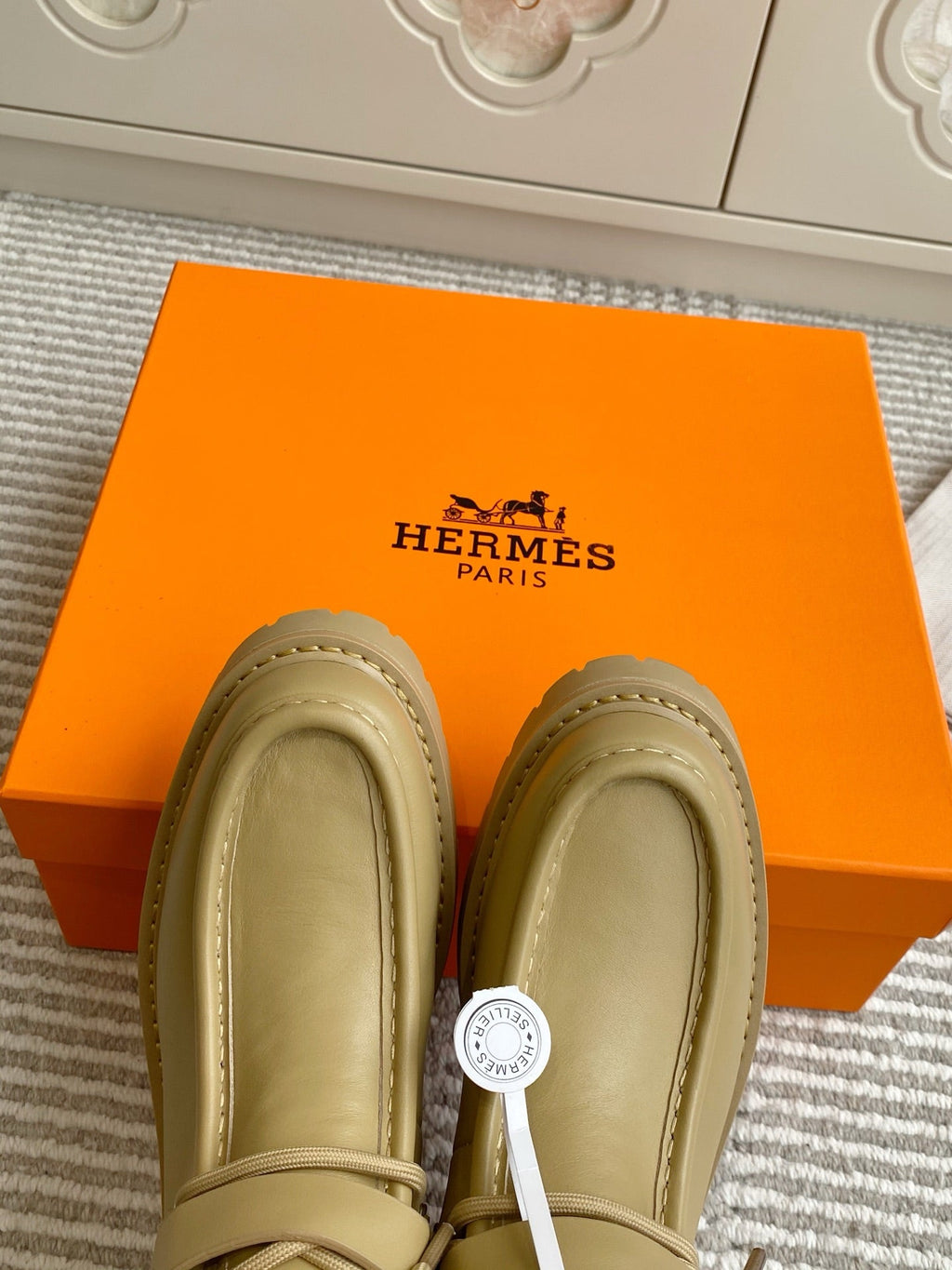 HM 25S ANKLE BOOTS IN WARM BEIGE GOLD LAMBSKIN