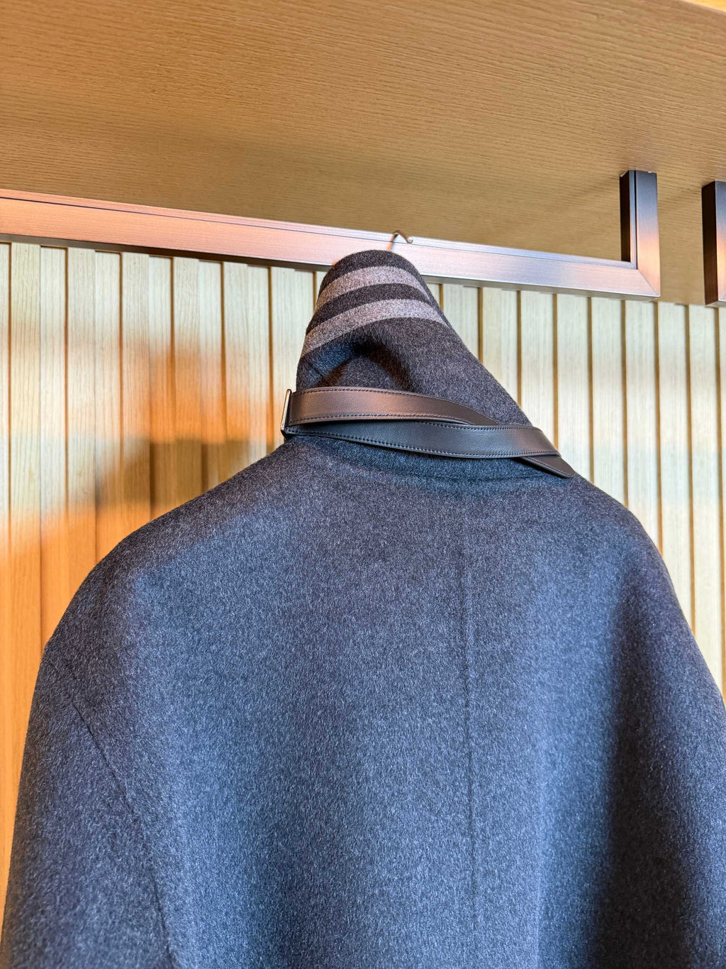 HERMES 25S LONG STAND-COLLAR CASHMERE COAT 317