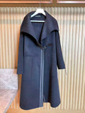 HERMES 25S LONG STAND-COLLAR CASHMERE COAT 317
