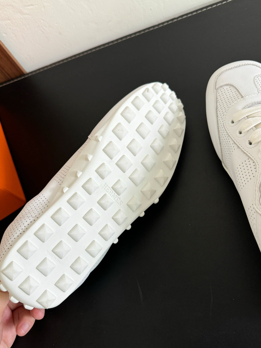 SKATEBOARD SHOES WHITE CALFSKIN