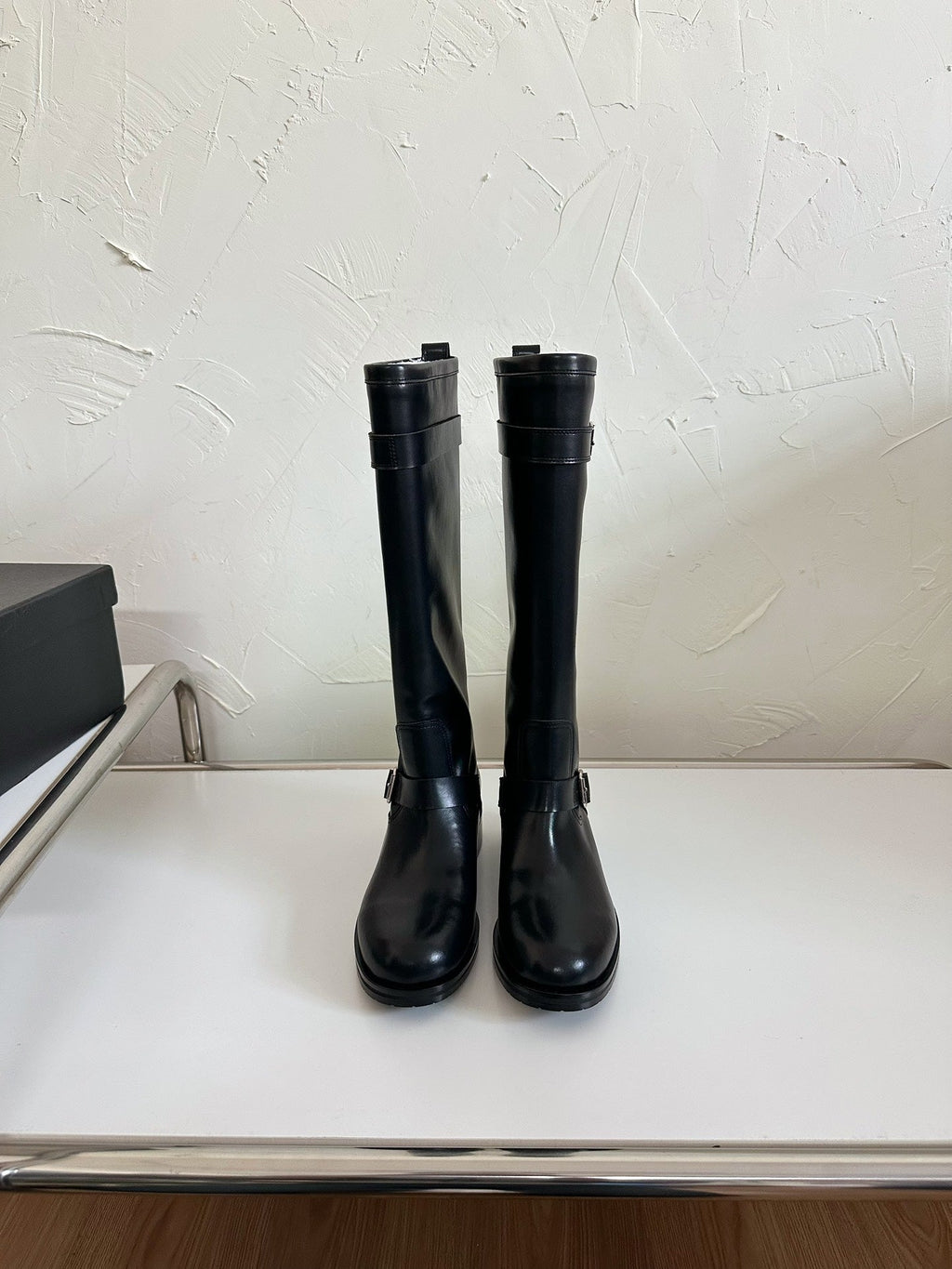 RIVER BOOTS IN BLACK SMOOTH CALFSKIN