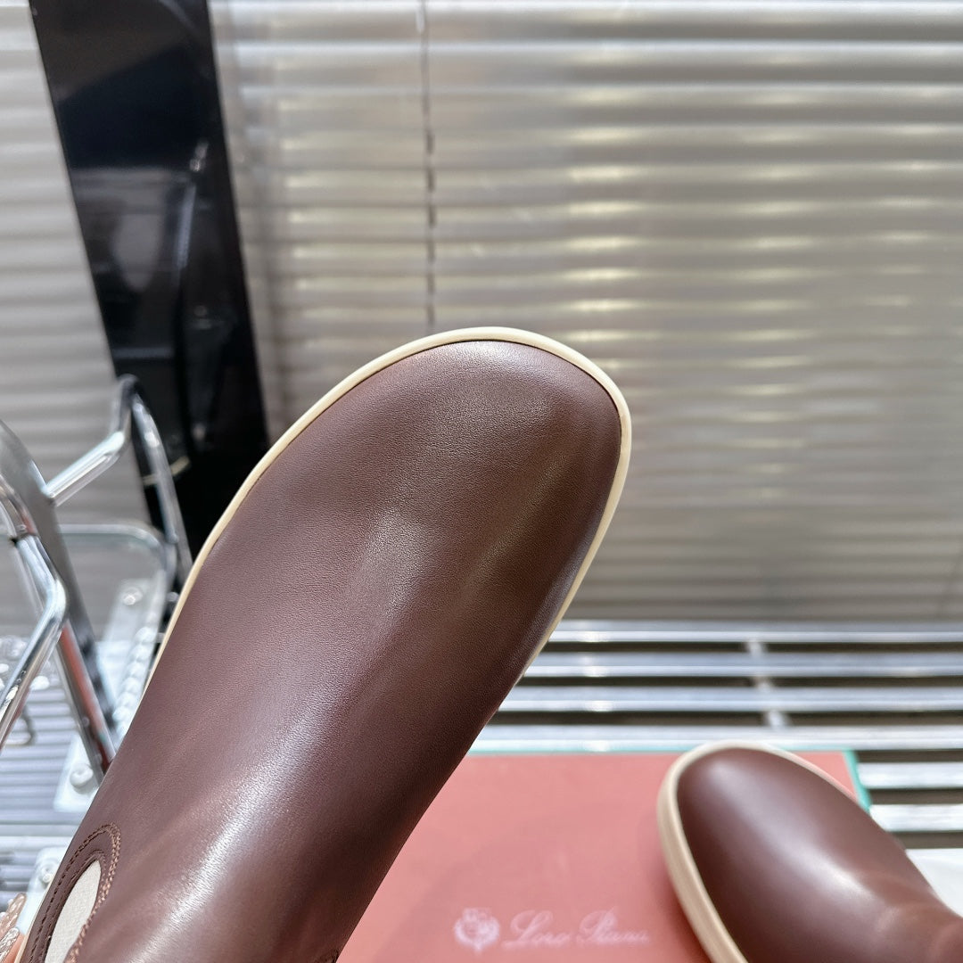 LP 23 LAKESIDE SHORT BOOTS CHOCOLATE CALFSKIN