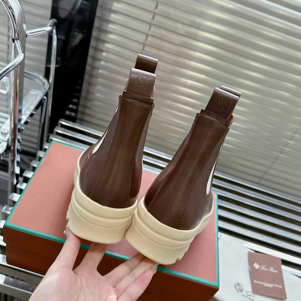 LP 23 LAKESIDE SHORT BOOTS CHOCOLATE CALFSKIN