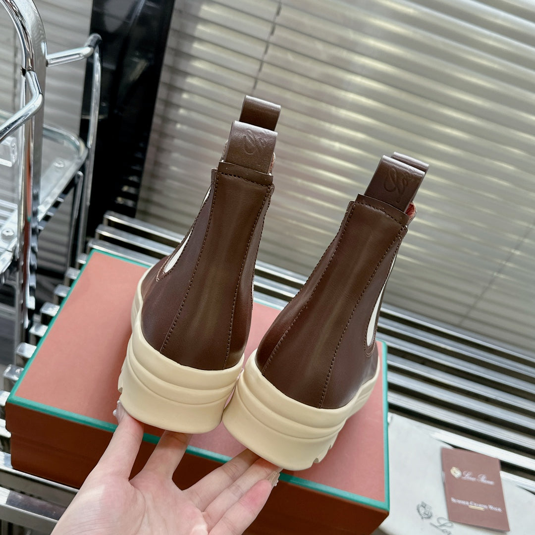 LP 23 LAKESIDE SHORT BOOTS CHOCOLATE CALFSKIN