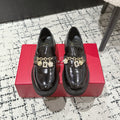 ROGER VIVIER 25S RANGERS CHAIN LOAFER IN BLACK PATENT CALFSKIN