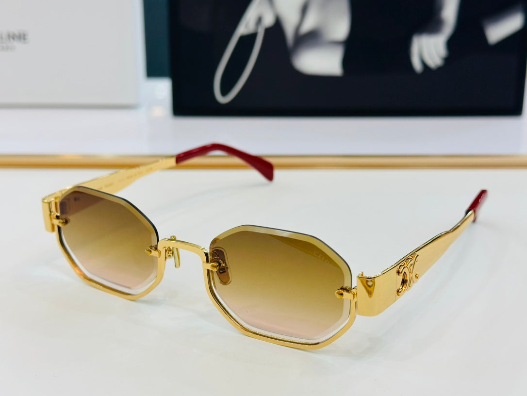 TRIOMPHE SEMI-RIMLESS SUNGLASS CL42118 IN METAL