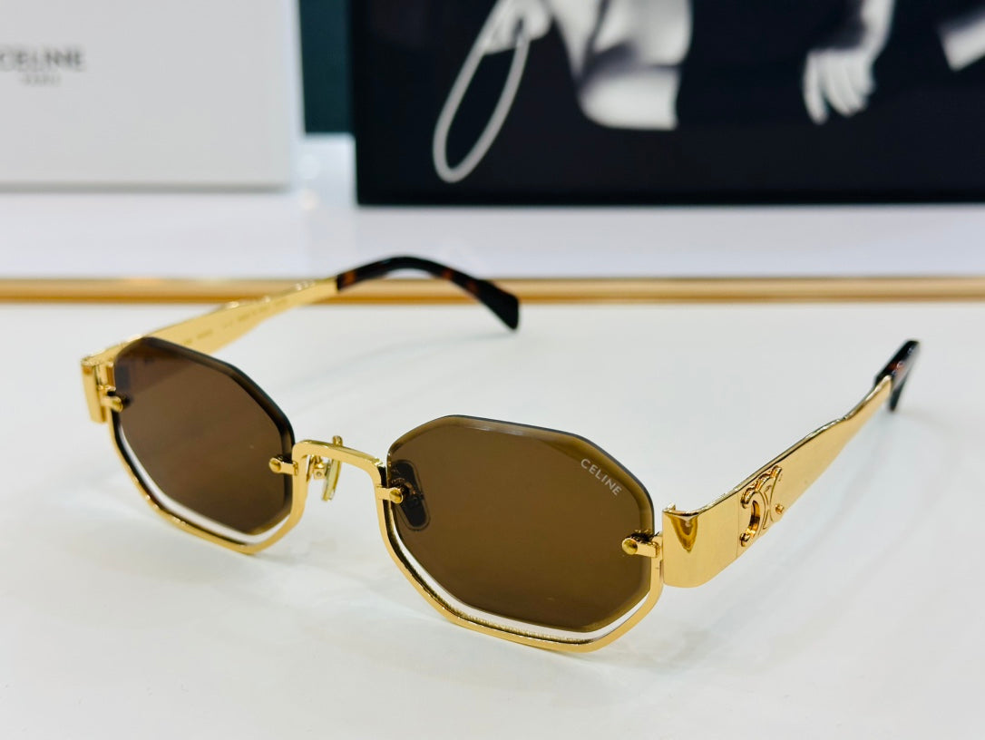 TRIOMPHE SEMI-RIMLESS SUNGLASS CL42118 IN METAL