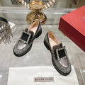 VIV' RANGERS LOAFERS IN SILVER ACCENTS TWEED EMBELLISHED BUCKLE