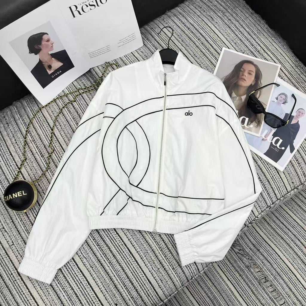 ALO JACKET & STRAIGHT-LEG PANTS SET STYLE 93