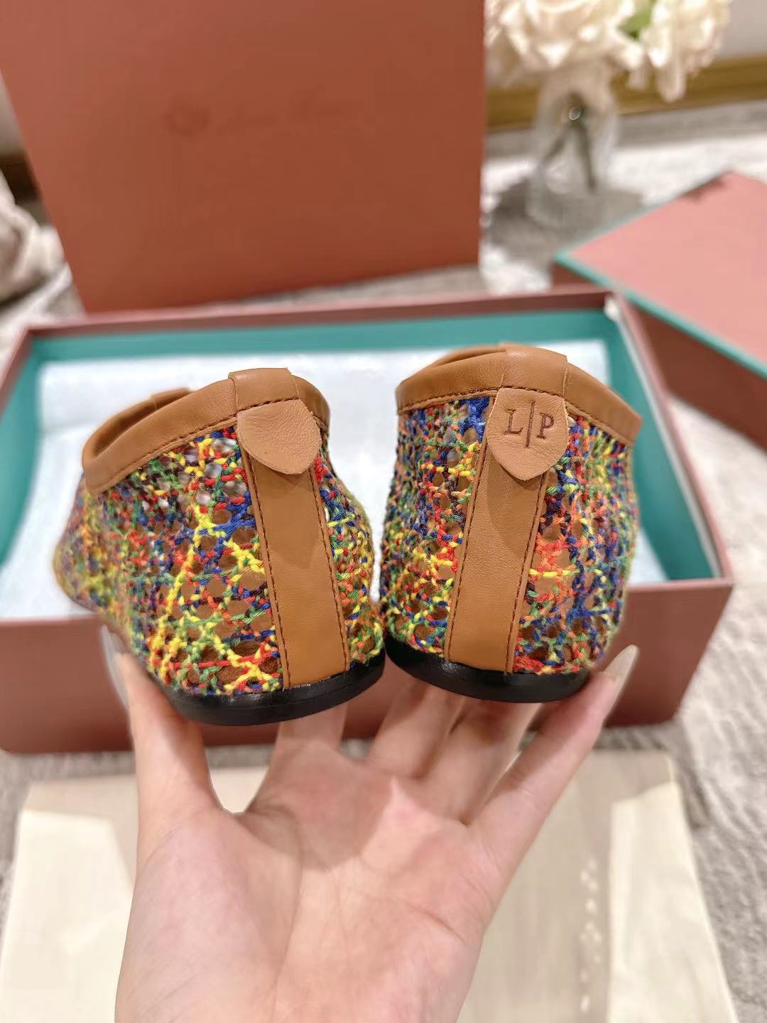 FLAT SHOES MULTICOLOR MESH FABRIC