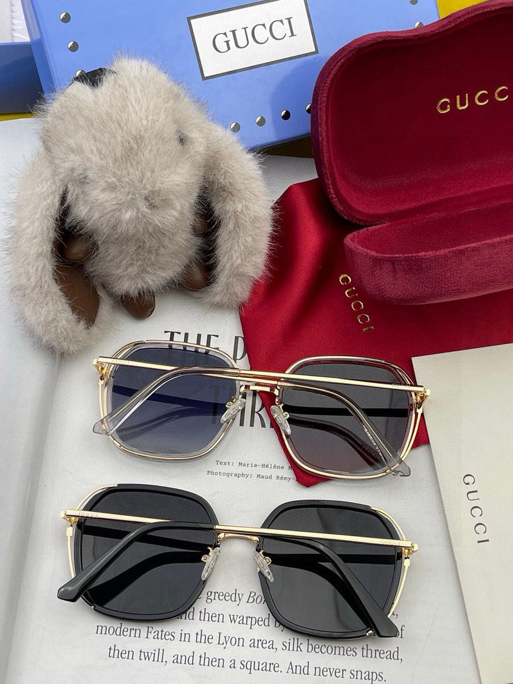 SQUARE FRAME SUNGLASSES G6581 IN ACETATE AND METAL