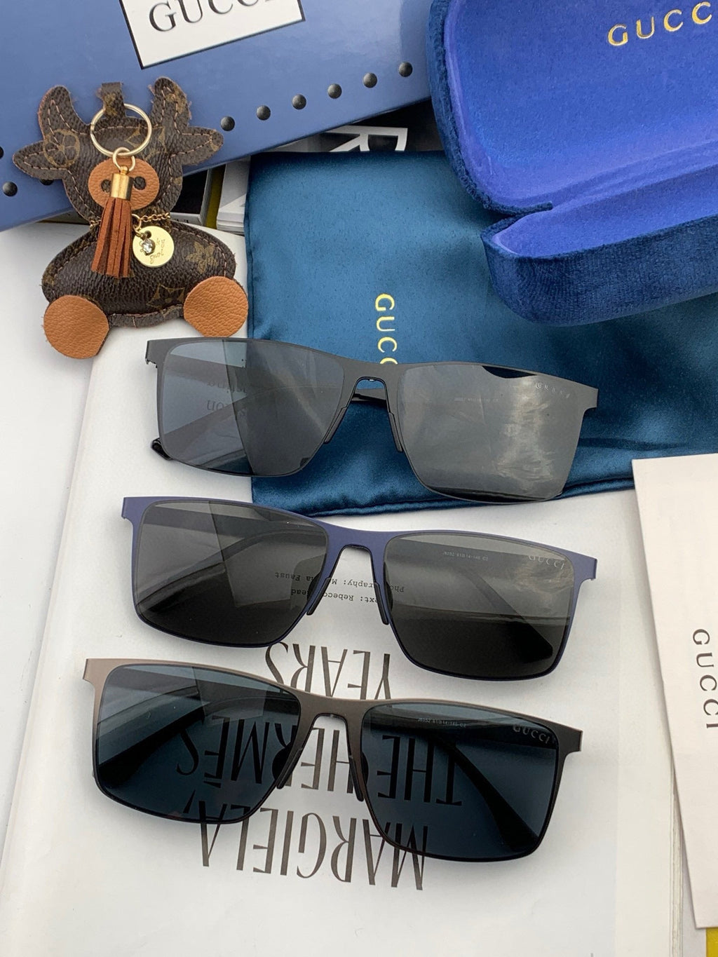 RECTANGULAR FRAME SUNGLASSES G2805 IN METAL