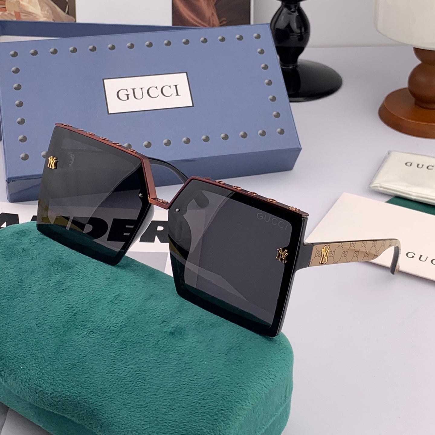 GEOMETRIC FRAME SUNGLASSES G50195 IN ACETATE